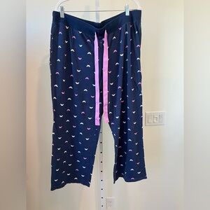 Sonoma Navy Pajama Pants with Pink Drawstring